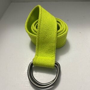 Women’s Neon Green Canvas D Ring Belt

Size 36”